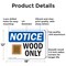 Signmission Wood Only, 18 in W x Rectangle, Aluminum OS-2PACK-NS-A-1218-L-19067 - alternate 3